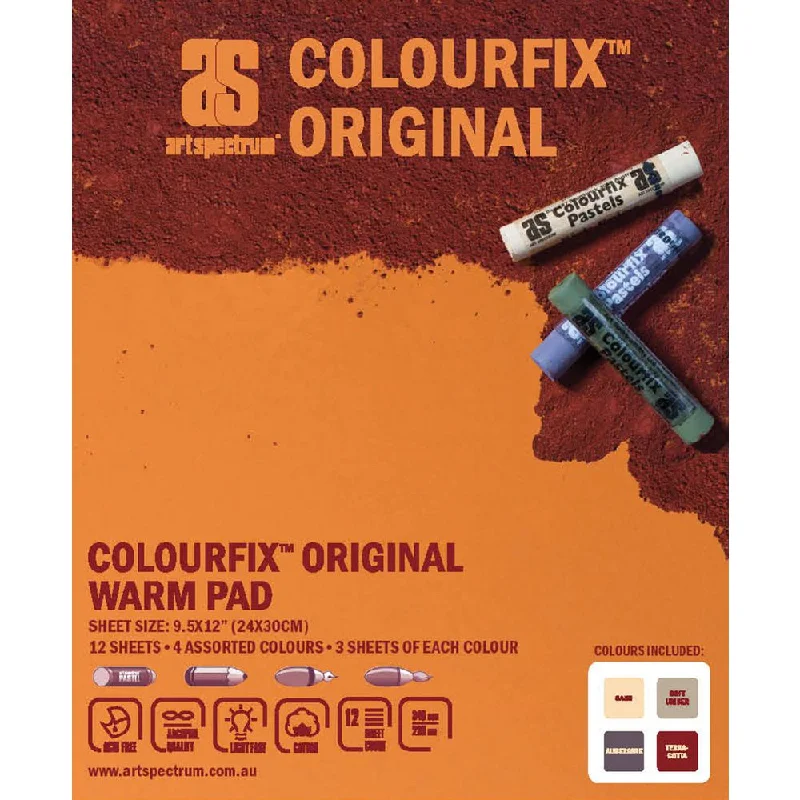 Art Spectrum Colourfix Original Pad 12 Sheets - Warm