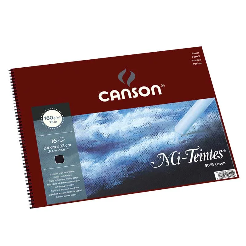 Canson Mi-Teintes Black 160gsm 16 Sheet Sketch Pads