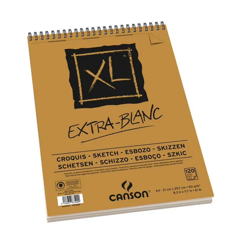Canson XL Extra White 90gsm 60 Sheet Sketch A5 Pad
