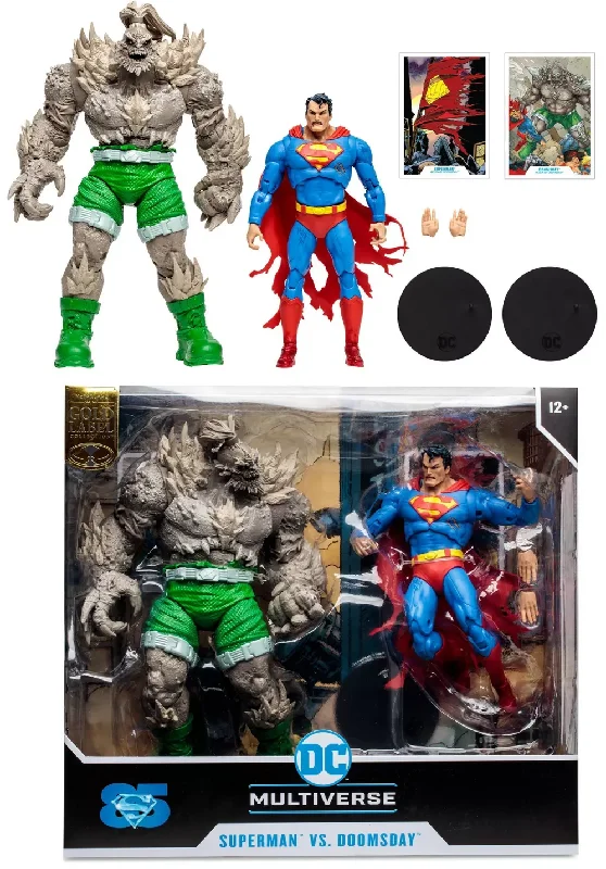 DC Multiverse Superman vs Doomsday Megafig (Gold Label) Action Figure 2 Pack - McFarlane Toys DC Multiverse Superman vs Doomsday Megafig (Gold Label) Action Figure 2 Pack - McFarlane Toys