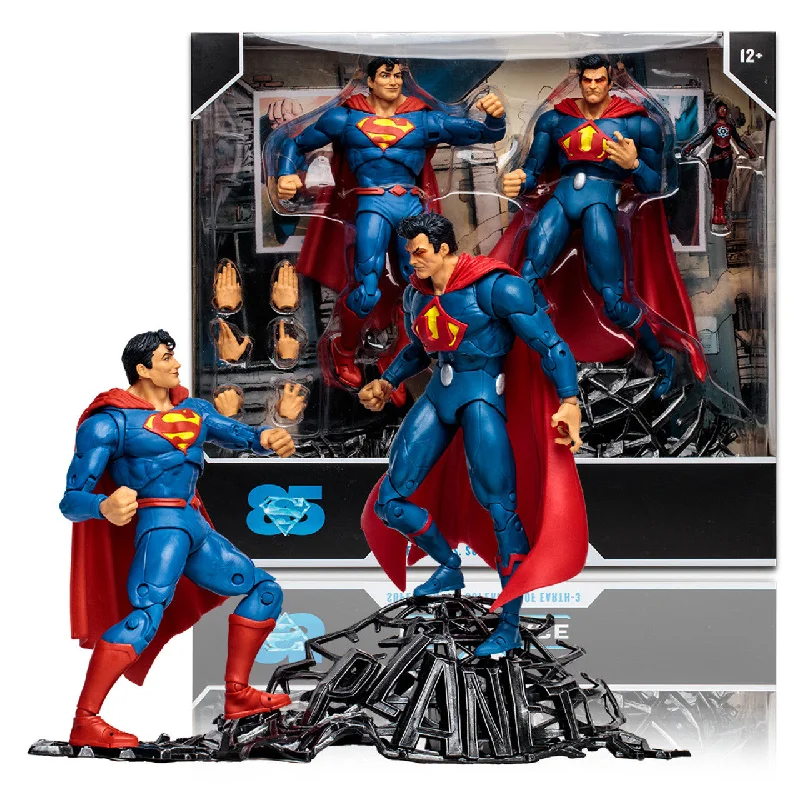 DC Multiverse Superman vs Superman of Earth-3 w/Atomica 7" Inch Scale Action Figure 2 Pack - McFarlane Toys DC Multiverse Superman vs Superman of Earth-3 w/Atomica 7" Inch Scale Action Figure 2 Pack - McFarlane Toys