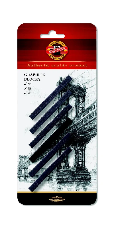 Koh I Noor Graphite Block 7x7mm 2b, 4b, 6b Assorted