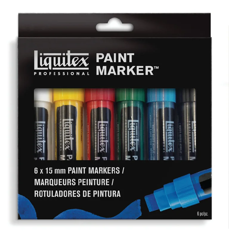Liquitex 15mm Chisel Paint Markers Set Of 6