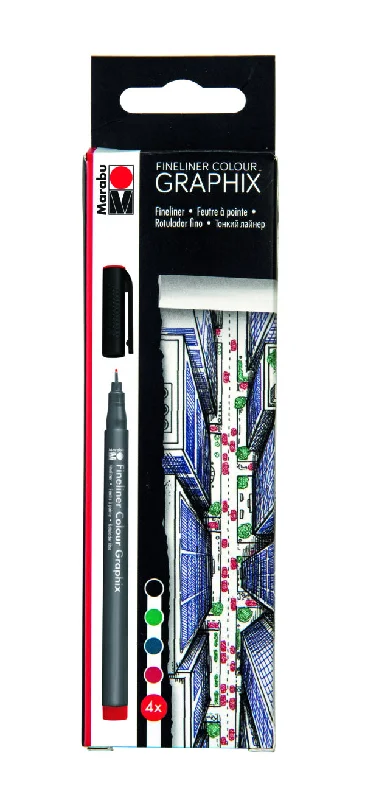 Marabu Fineliner Colour Graphix Set Of 4
