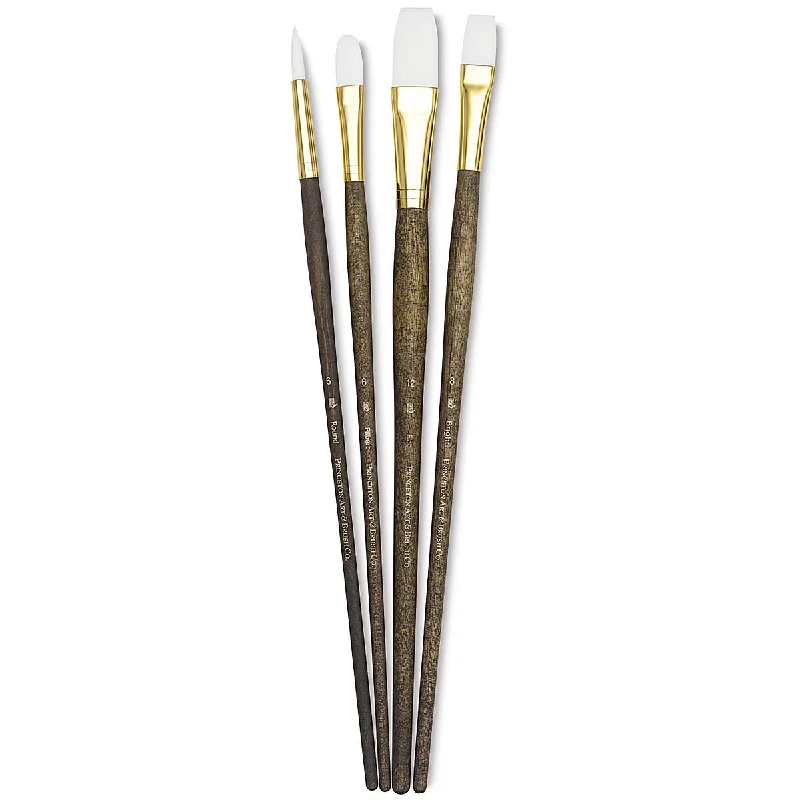Princeton Real Value Synthetic White Taklon 9147 Brushes Set Of 4