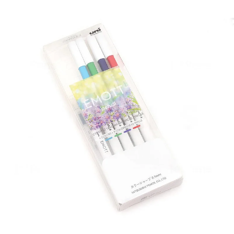 Uni Emott 0.9 Mechanical Pencil Pack of 4