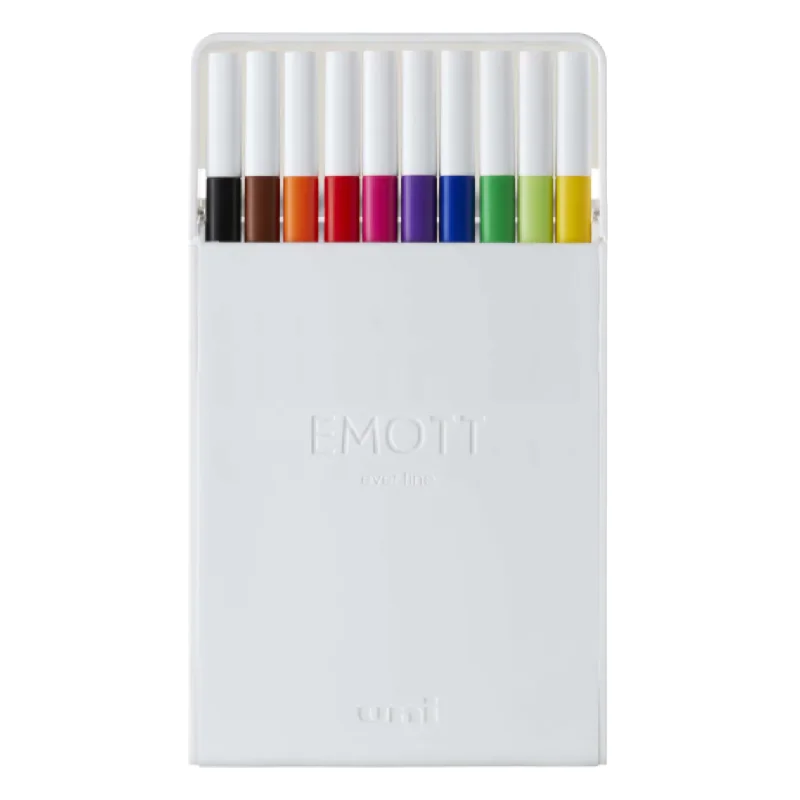 Uni Emott Everfine 0.4mm Fineliners Set of 10 No.1