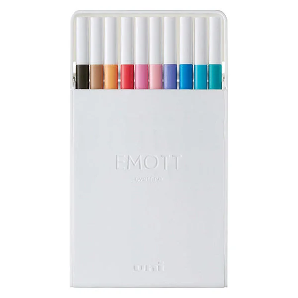 Uni Emott Everfine 0.4mm Fineliners Set of 10 No.2