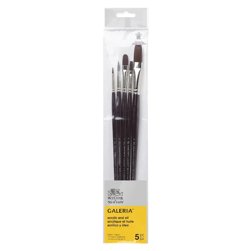 Winsor & Newton Galeria Long Handle V1 Brushes Set Of 5