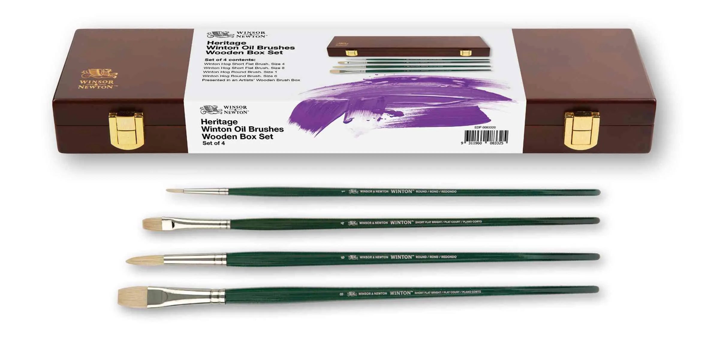 Winsor & Newton Winton Brush Wooden Box Set of Brushes