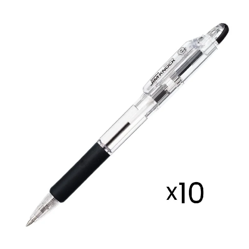 Zebra Jim Knock 0.7 Ballpoint Pen Pack of 10