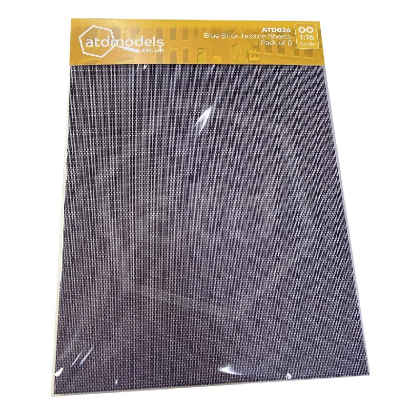 ATD Models ATD036 OO Gauge Blue Brick Texture Pack (8 x A4 Sheets)