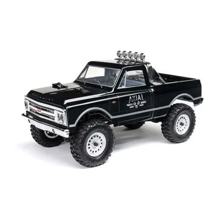 AXI00001V2T4 1/24 SCX24 1967 Chevrolet C10 4WD Brushed Truck RTR, Black