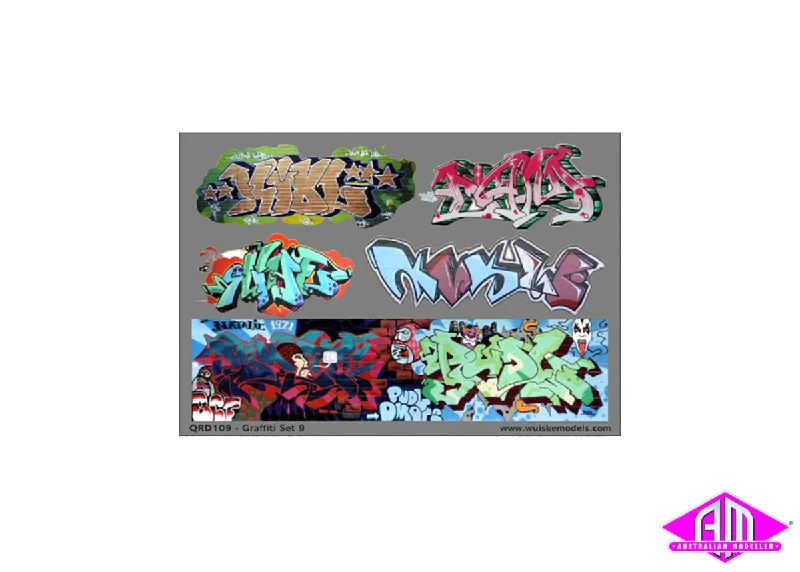 QRD109 - Graffiti Decals - Set 9 (HO Scale)