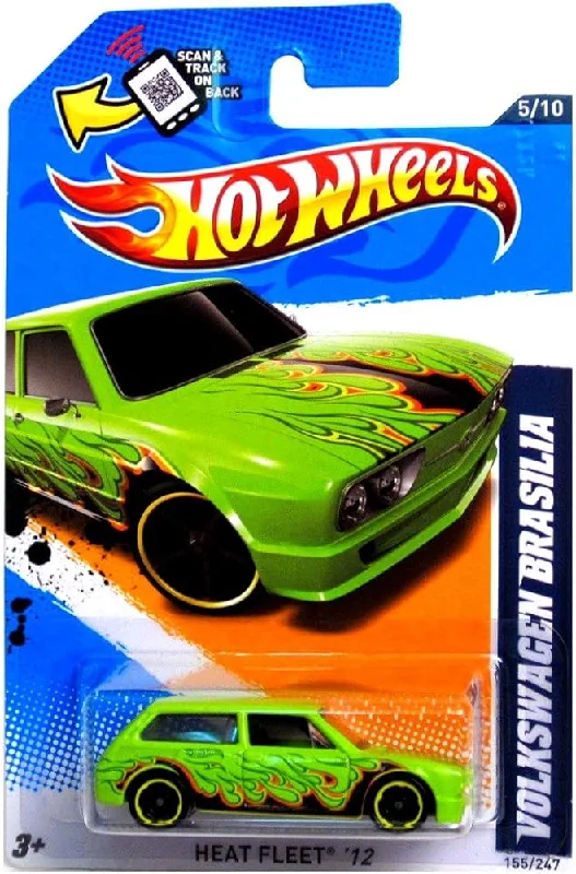 Hot Wheels - Volkswagen Brasilia Green Flame - Heat Fleet '12 - Scale 1:64