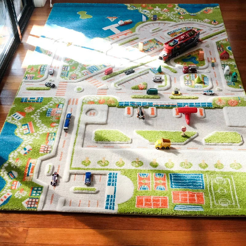 IVI Play Rug Mini City Extra Large Turquoise