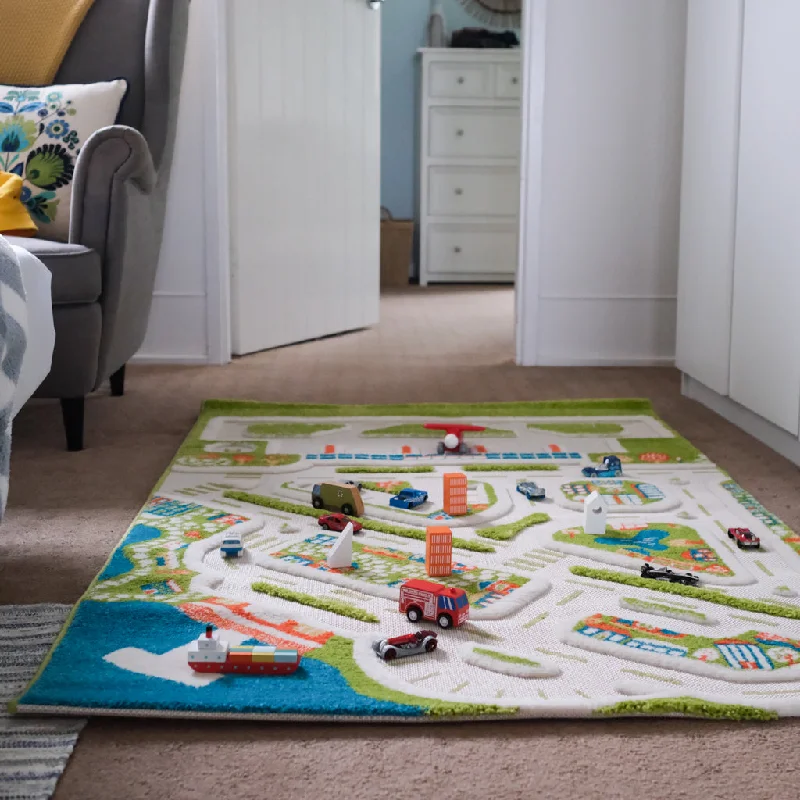 IVI Play Rug Mini City Medium Turquoise