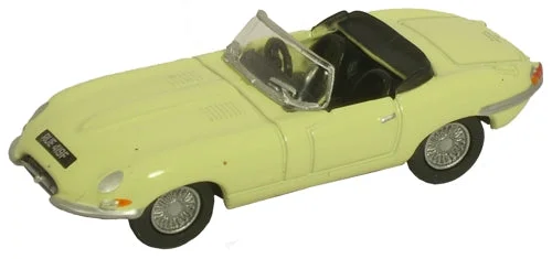 Oxford Diecast Jaguar E Type Pale Primrose - 1:76 Scale