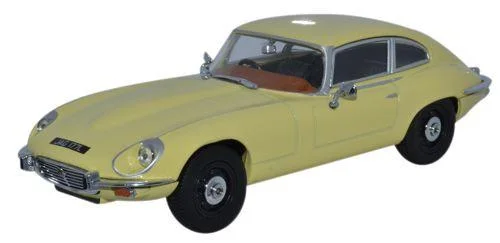 Oxford Diecast Jaguar V12 E Type Coupe Primrose Yellow - 1:43 Scale