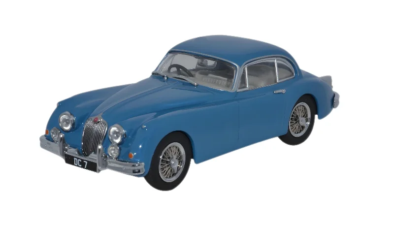 Oxford Diecast Jaguar XK150 Coupe Bluebird Blue  - D Campbell - 1:43 S