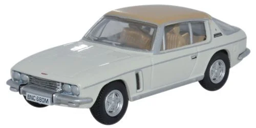 Oxford Diecast Jensen Interceptor Old English White/Tan - 1:76 Scale