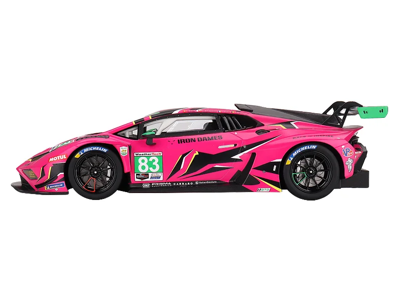 Lamborghini Huracan GT3 EVO2 #83 Sarah Bovy - Rahel Frey - Michelle Gatting - Doriane Pin "Iron Dames" IMSA GTD "24 Hours of Daytona" (2023) 1/18 Model Car by Top Speed