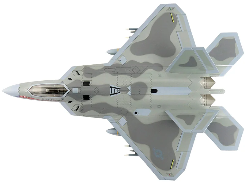 Lockheed F-22 Raptor Stealth Aircraft "Spirit of America" United States Air Force "Air Power Series" 1/72 Diecast Model by Hobby Master
