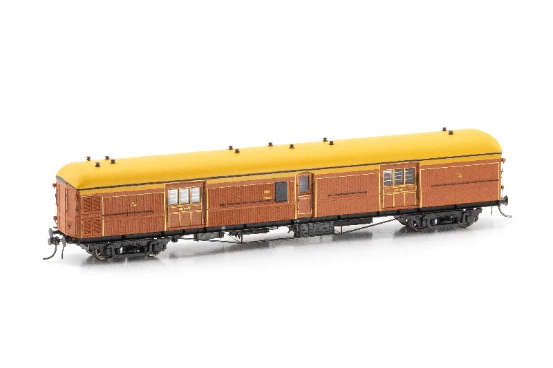 MHO/VHO Brake Vans MHO 1908 1930s Tuscan Full Lining (HO Scale)