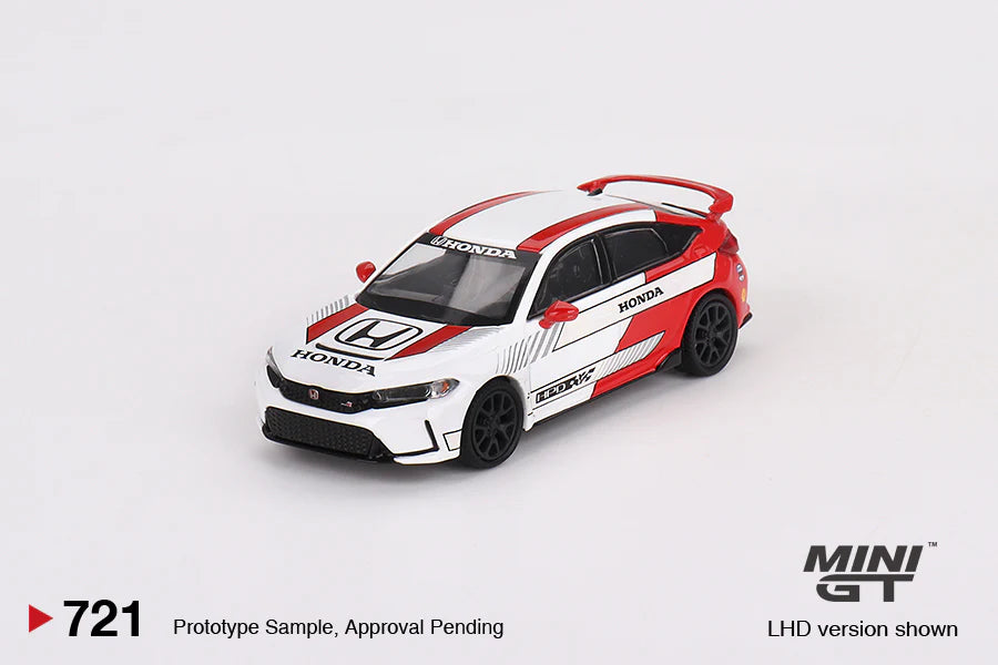 MINI GT #721 1/64 Honda Civic Type R #2 2023 Pace Car White