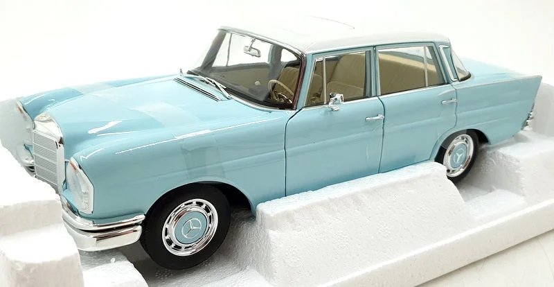 Norev 1/18 Scale Diecast 183920 - Mercedes-Benz 220 S 1965 - Light Blue