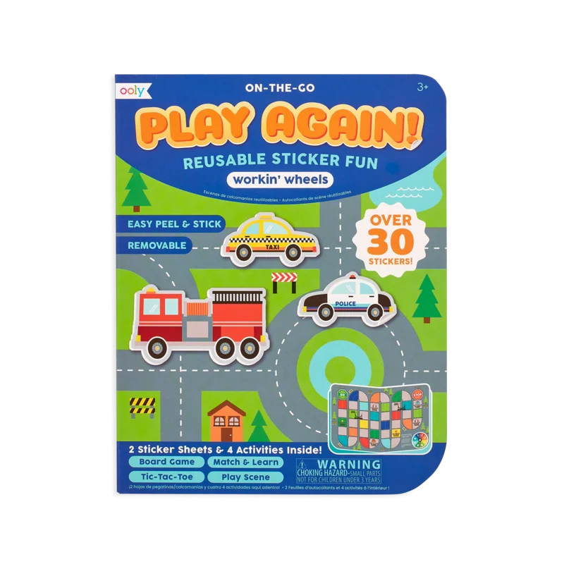 Play Again! Mini On-the-Go Activity Kit - Workin' Wheels | OOLY