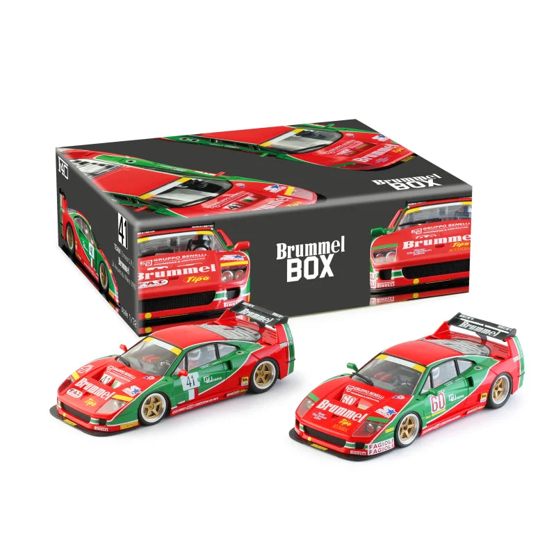REVO Slot 0225 1/32 Ferrari F40 Brummel Twin Pack Slot Car**