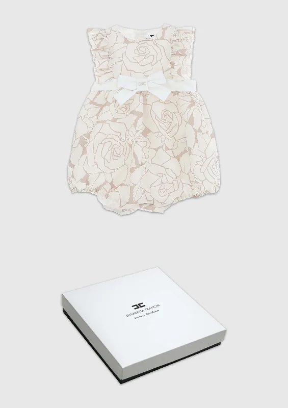 Rose Print Ottoman Romper