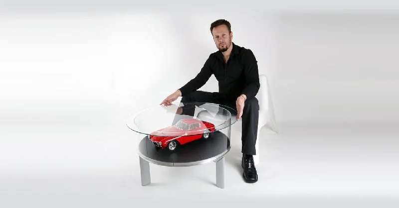 Rotating Glass Table Display
