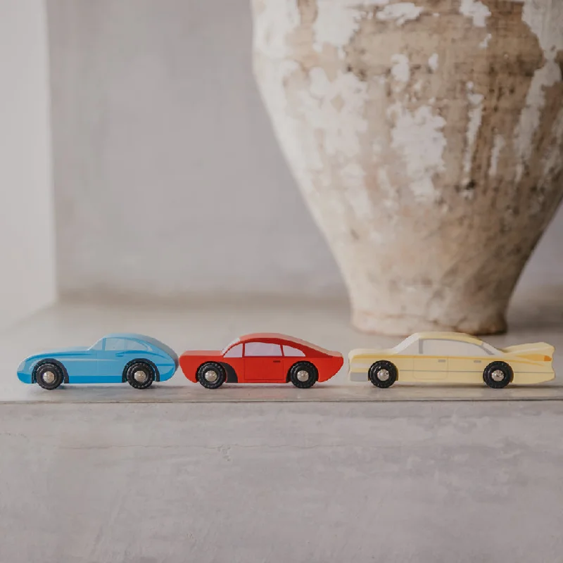 Wooden Retro Car Set
