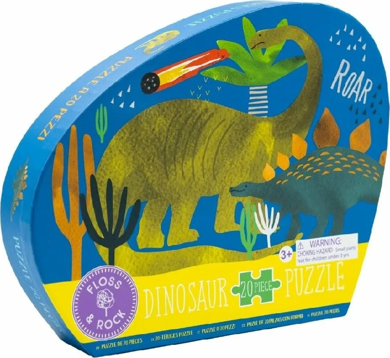 Floss & Rock Dinosaur Shaped 20 Piece Puzzle