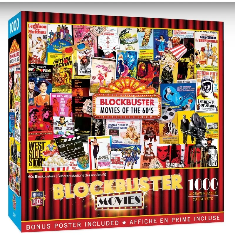 60'S Blockbusters Movies 1000Pcs Puzzles..@Masterpcs