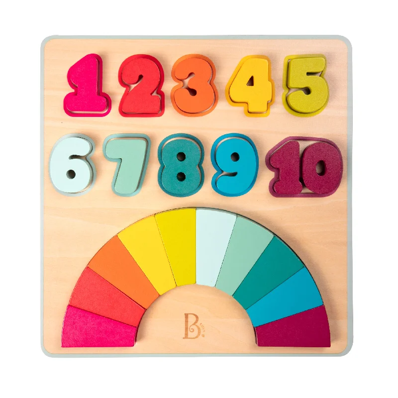 B. toys - Number Counting Rainbows Wooden Puzzle