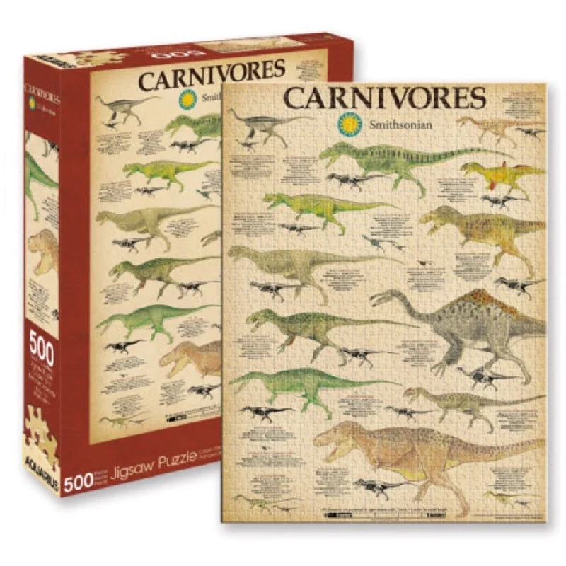 Smithsonian Carnivores 500 Piece Jigsaw Puzzle
