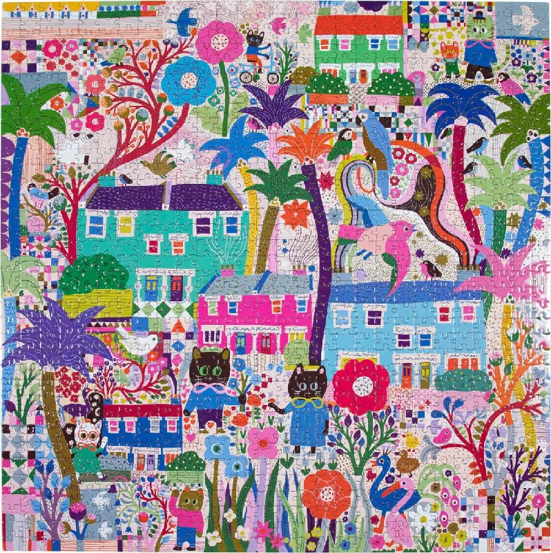 Eeboo Cats Around Town 1000 Piece Puzzle