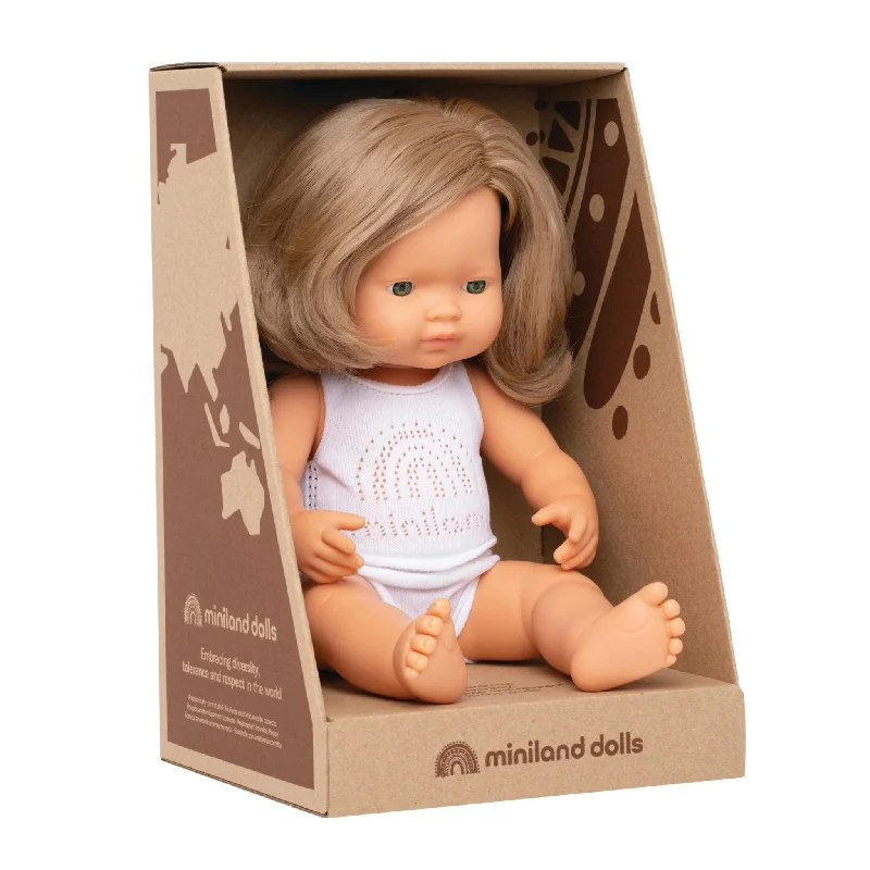 Caucasian Dark Blonde Anatomically Correct Girl Doll - Dressed 38cm