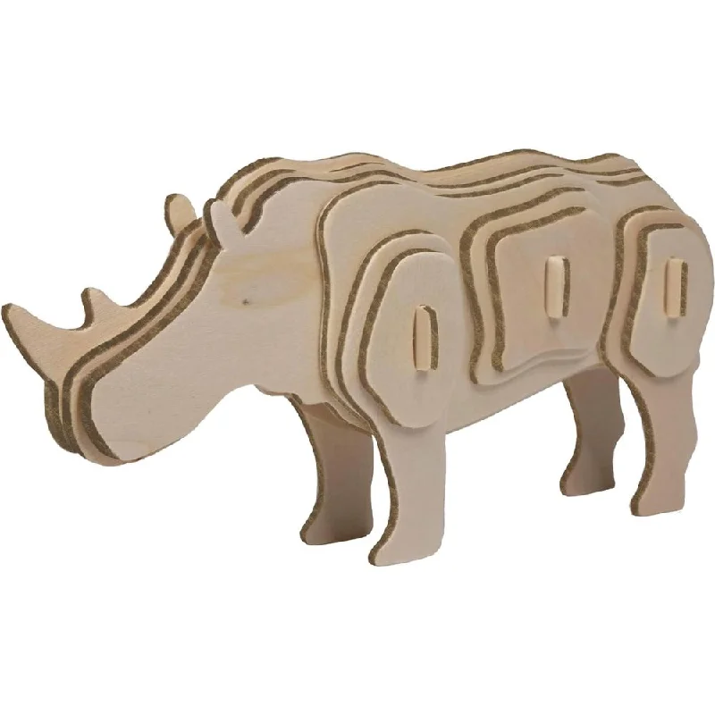 Eco 3D Wooden Puzzle - Rhino