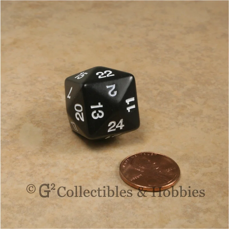 D24 Opaque Black with White Numbers