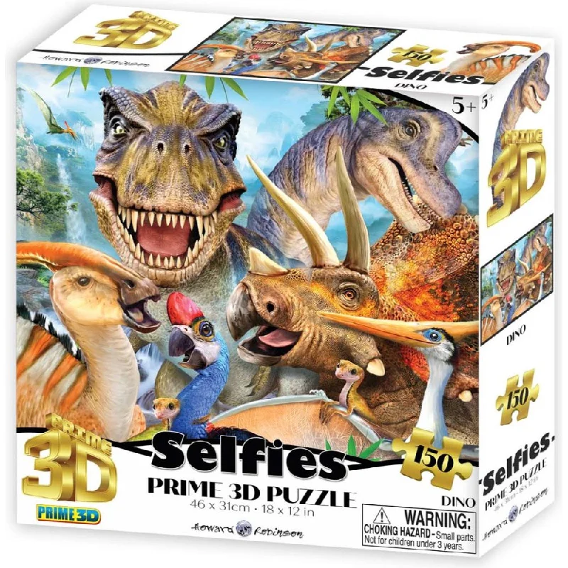 Dinosaur Selfie Howard  Robinson 3D Jigsaw Puzzle