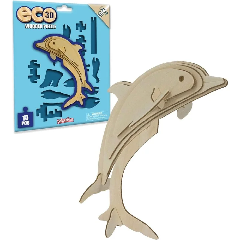 Eco 3D Wooden Puzzle - Dolphin