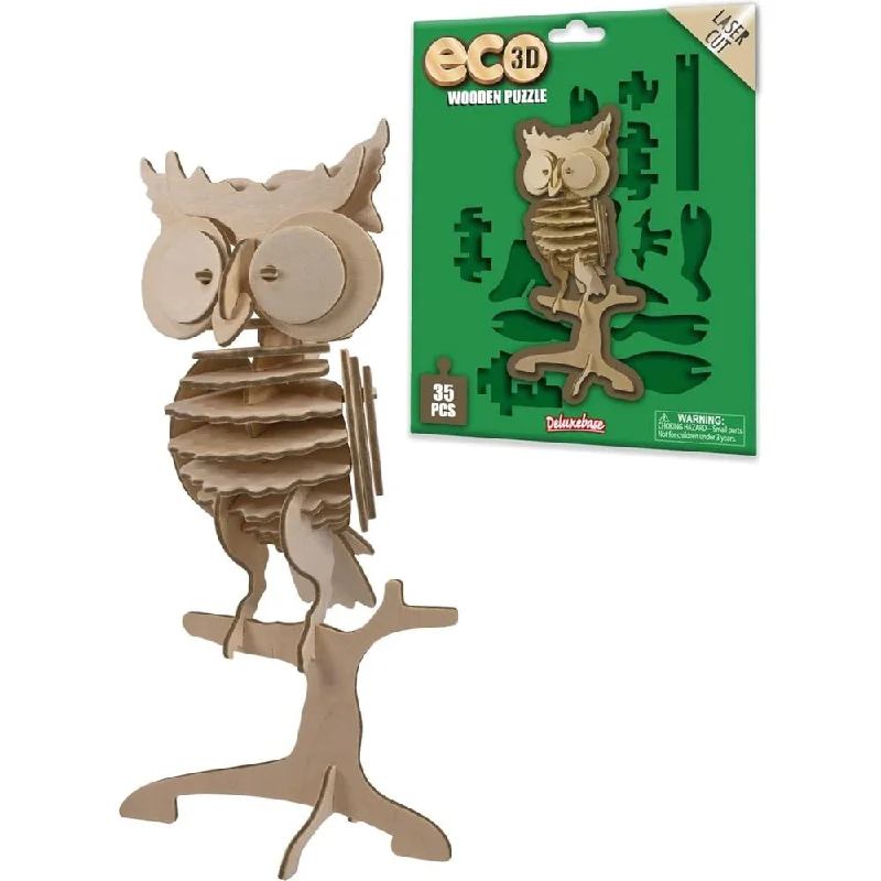Eco 3D Wooden Puzzle - Owl