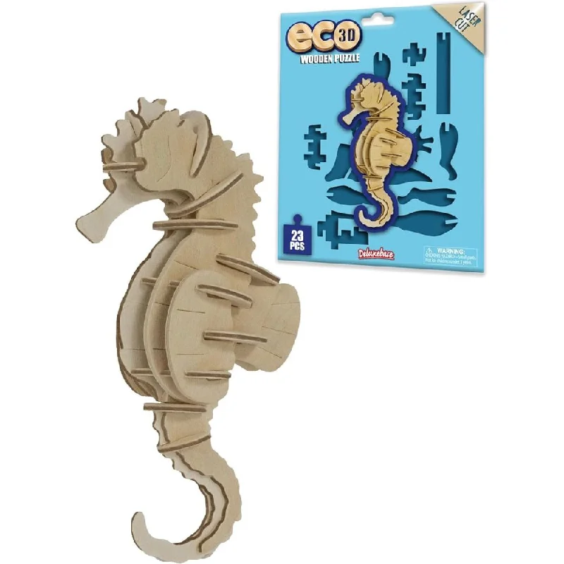 Eco 3D Wooden Puzzle - Seahorse