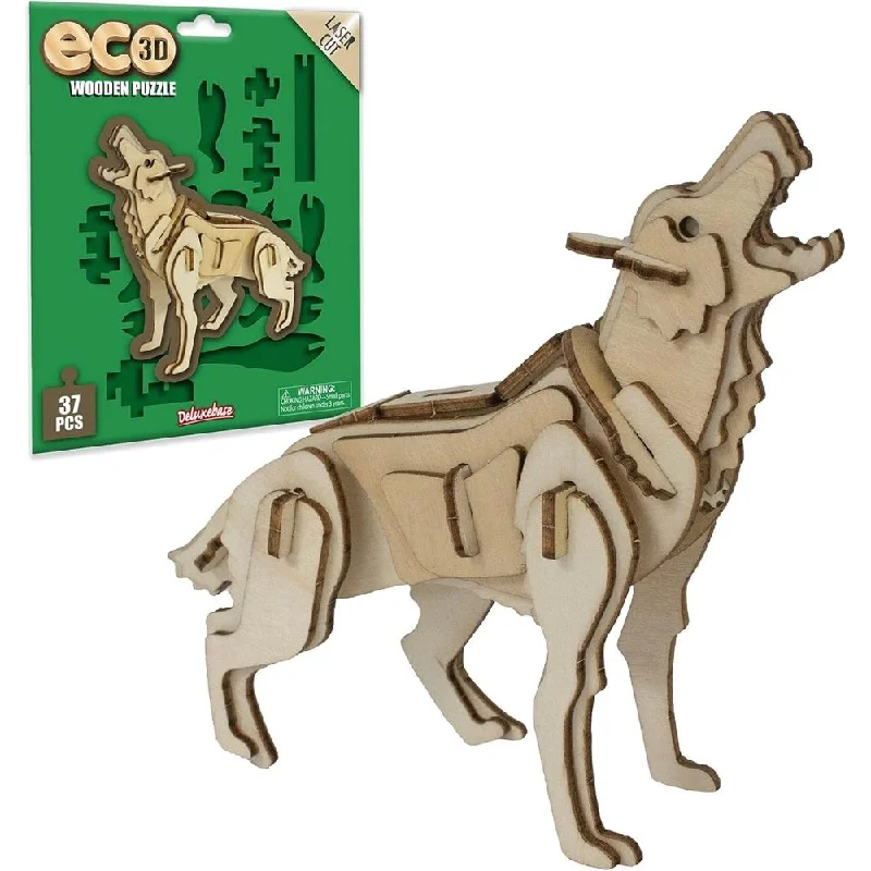 Eco 3D Wooden Puzzle - Wolf