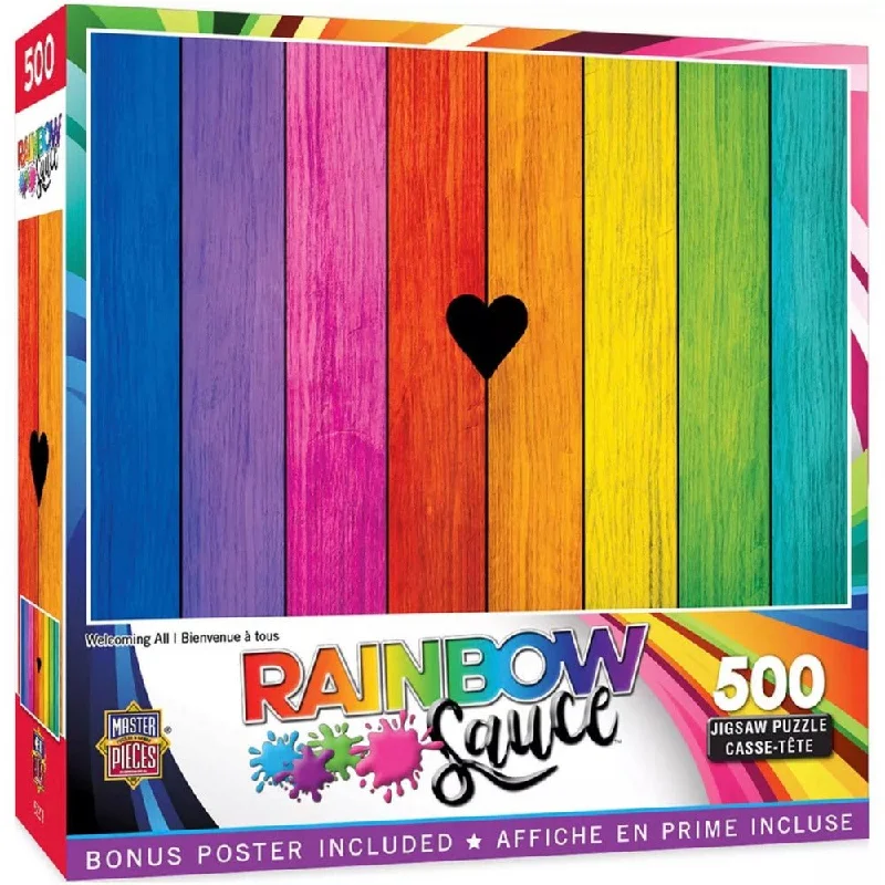 Rainbow Sauce Welcoming 500pc Puzzle With Heart..@Masterpcs