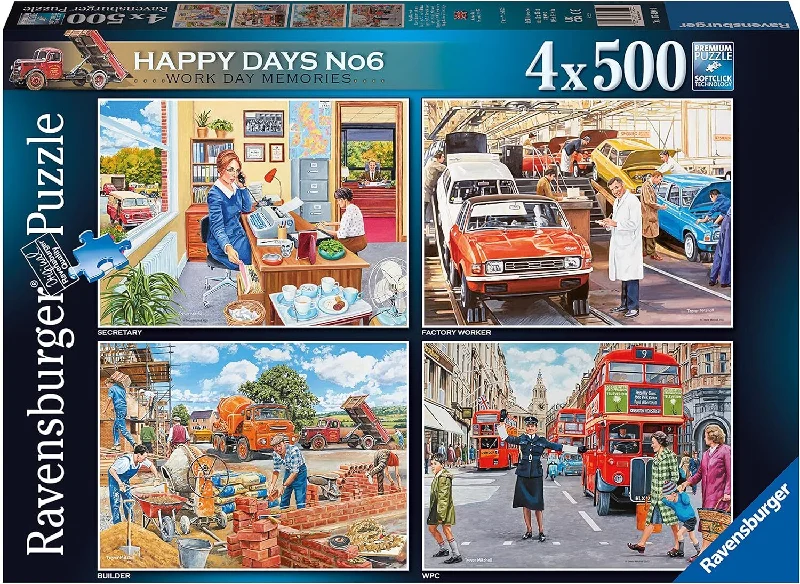 RAVENSBURGER 174904 - HAPPY DAYS NO 4 X 500 PIECE PUZZLE